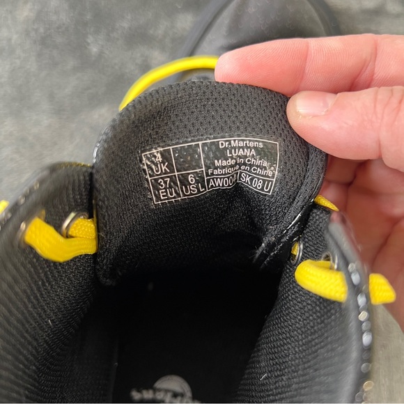 Dr. Martens Glitter Luana Women’s Black Combat Bootss Size 6 - Picture 12 of 12